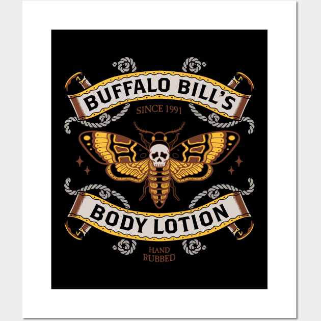 Buffalo Bill's Body Lotion - Horror Movie - Distressed Vintage Tattoo Wall Art by Nemons